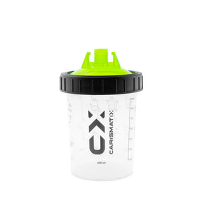 Tazza CARISMATIX Paint Spray Cup da 400ml con scala graduata e tappo verde per preparazione vernice