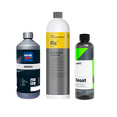 Prodotti per il kit per lavaggio triplo pH combinato: Fortex, Reactivation Shampoo e Reset.