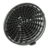 Griglia Dirt Lock nera con design a spirale, ideale per mantenere l'acqua pulita e proteggere la carrozzeria dai graffi durante il lavaggio dell'auto.