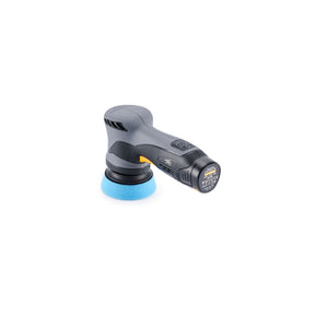 Vista posteriore della lucidatrice ShineMate EB212 cordless con platorello blu