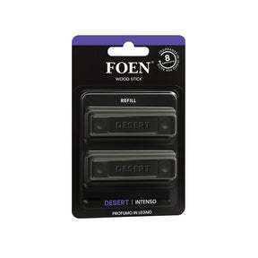 Ricarica profumo auto FOEN Wood Stick Desert Intenso, fragranza in legno per Detailers, durata fino a 8 settimane