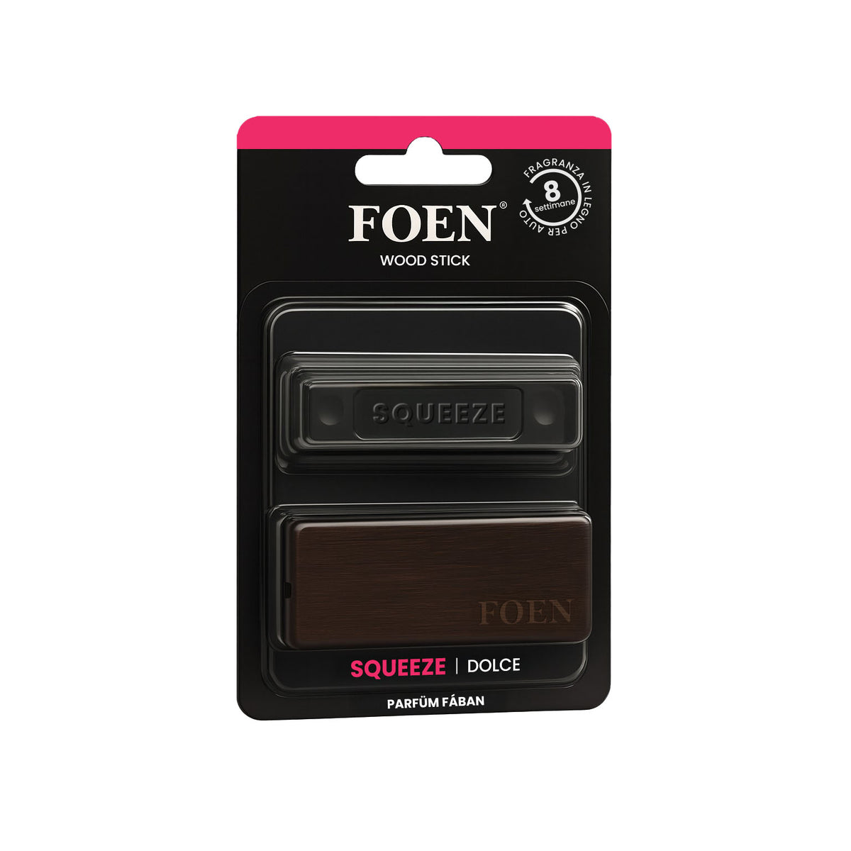 Ricarica profumo auto FOEN Wood Stick Squeeze Intenso, fragranza in legno per Detailers, durata fino a 8 settimane