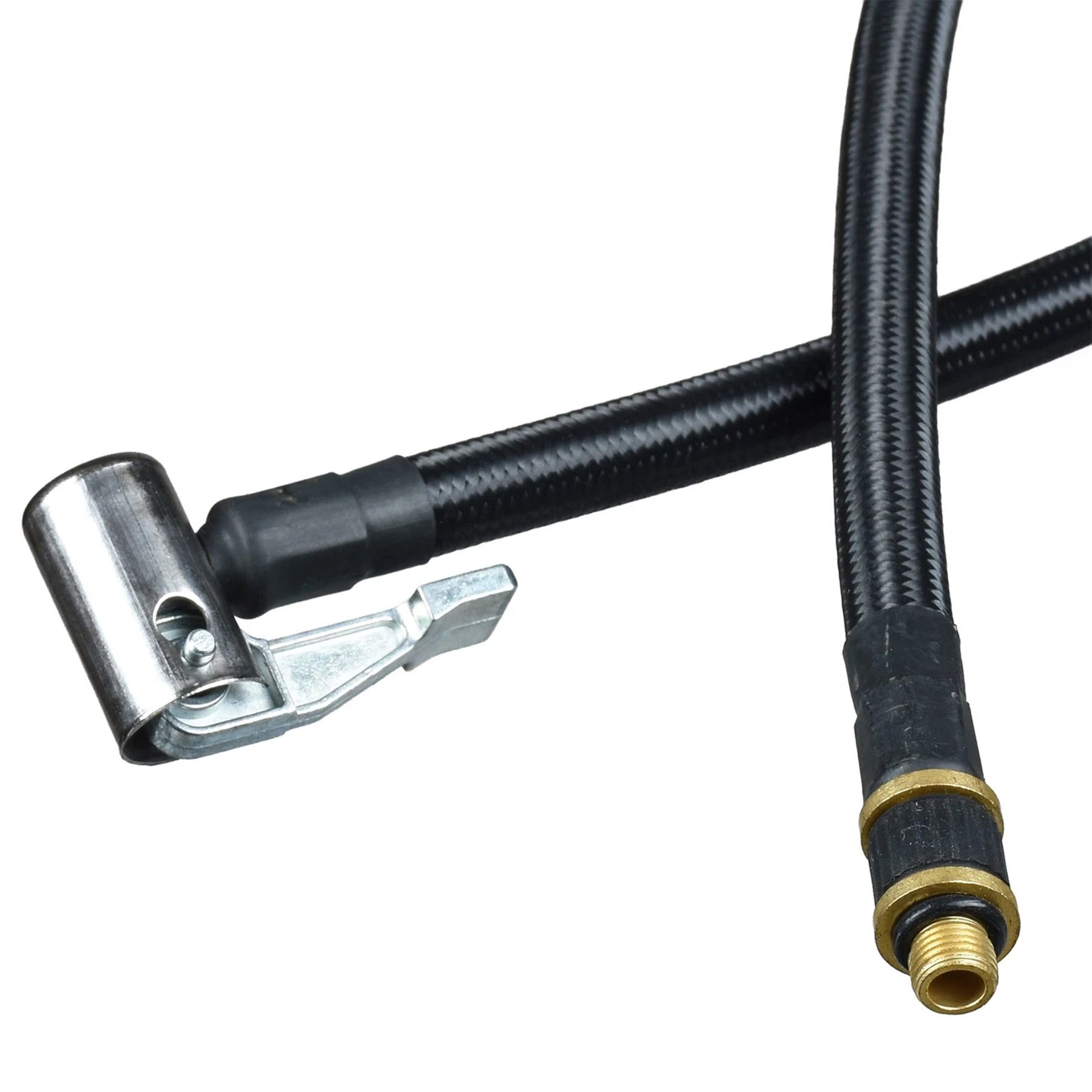 Dettaglio raccordi del tubo IK SPRAYERS Compressor Hose con attacco in metallo e filettatura, progettato per connessione sicura a compressori esterni