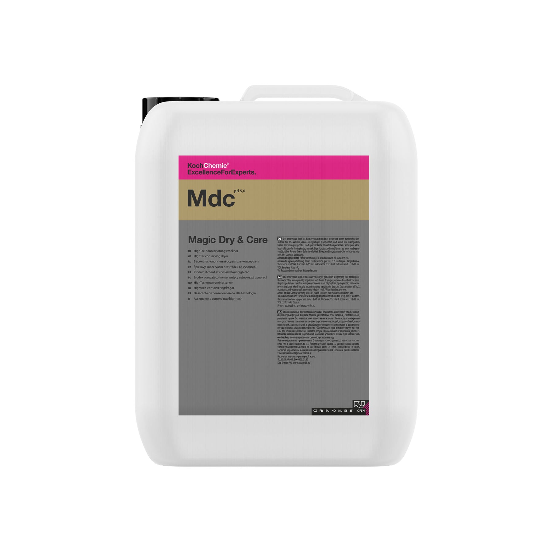 Koch-Chemie Mdc Magic Dry & Care cera idrofobica per asciugatura rapida in impianti di autolavaggio