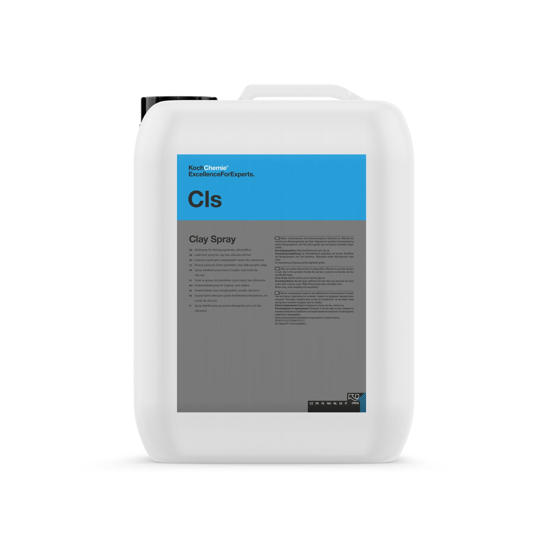 Tanica Koch Chemie CLS Clay Spray 10L, lubrificante specifico per clay bar e clay pad