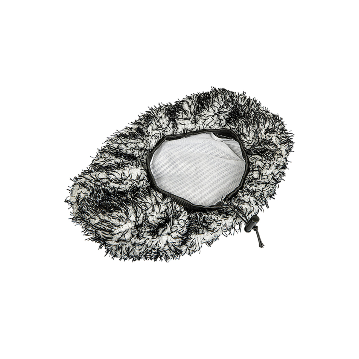 Koch-Chemie Brush Cover in microfibra nera e bianca, con chiusura regolabile