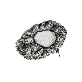 Koch-Chemie Brush Cover in microfibra nera e bianca, con chiusura regolabile