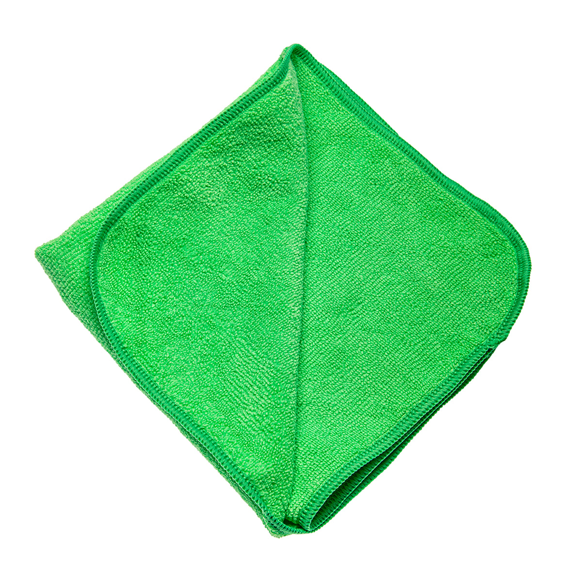 Panno Koch-Chemie Allrounder Towel piegato, in microfibra verde ad alta assorbenza, ideale per la cura e la rifinitura delle superfici auto.