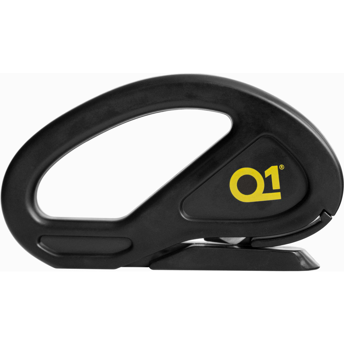 Taglierino Q1 nero dal design ergonomico, ideale per tagliare con precisione film e carta