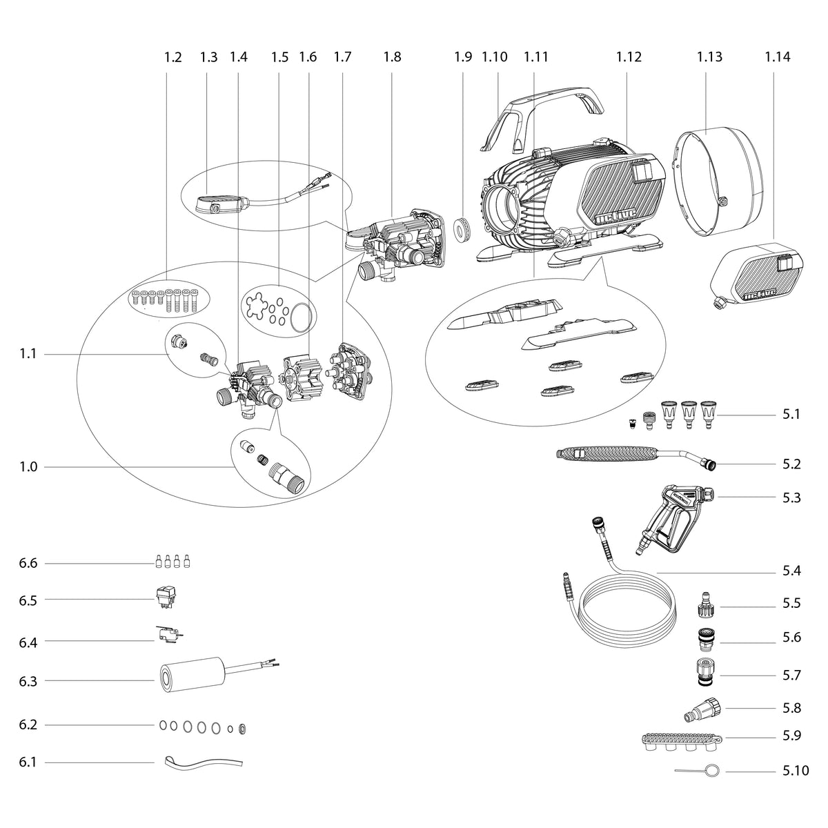 ACTIVE Idropulitrice 2.3 - Ricambi