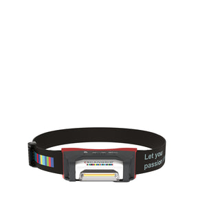 Lampada frontale SCANGRIP I-MATCH 4 con fascia elastica nera e LED CRI+, ideale per Detailers e color matching ad alta precisione