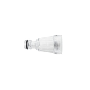 Adattatore trasparente per tubo acqua in ingresso idropulitrice ACTIVE 2.0 con attacco rapido e guarnizione O-ring