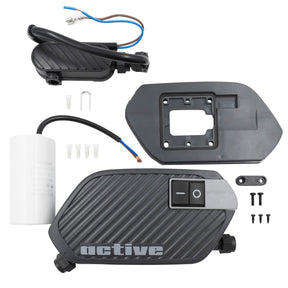 Kit completo componenti elettrici ACTIVE per idropulitrice 2.3 con scocca, interruttore, condensatore, cablaggi e viti di fissaggio