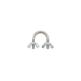 Fascetta stringitubo ACTIVE per avvolgitore a parete, accessorio in metallo con doppia vite per fissaggio sicuro e duraturo del tubo