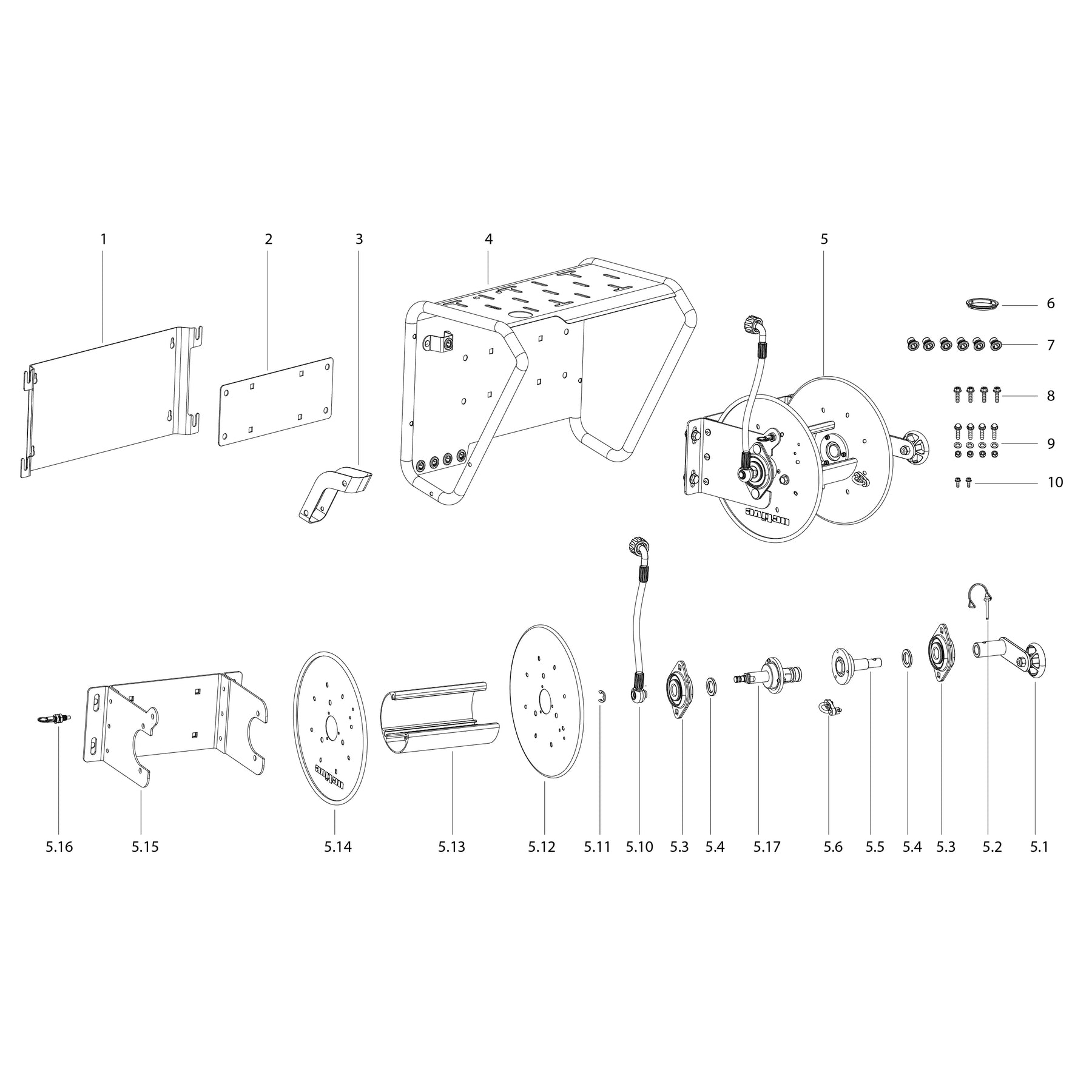 ACTIVE Hose Reel Wall Mount System - Ricambi