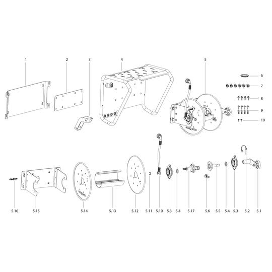 ACTIVE Hose Reel Wall Mount System - Ricambi