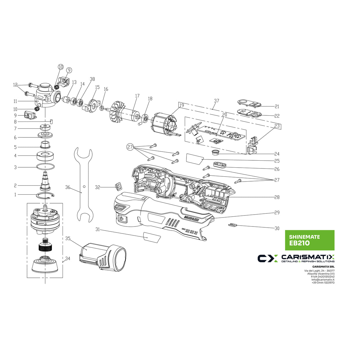 SHINEMATE EB210 - Ricambi