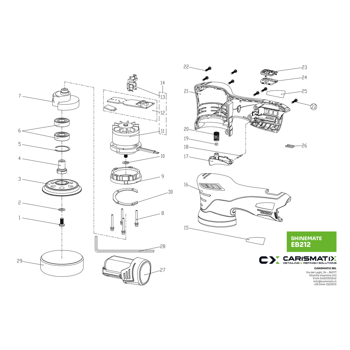 SHINEMATE EB212 - Ricambi