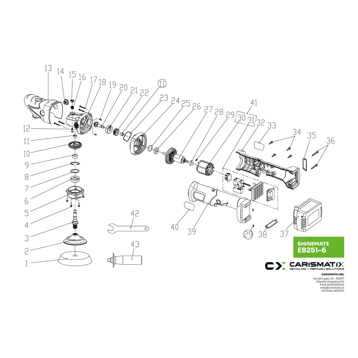SHINEMATE EB251 - Ricambi