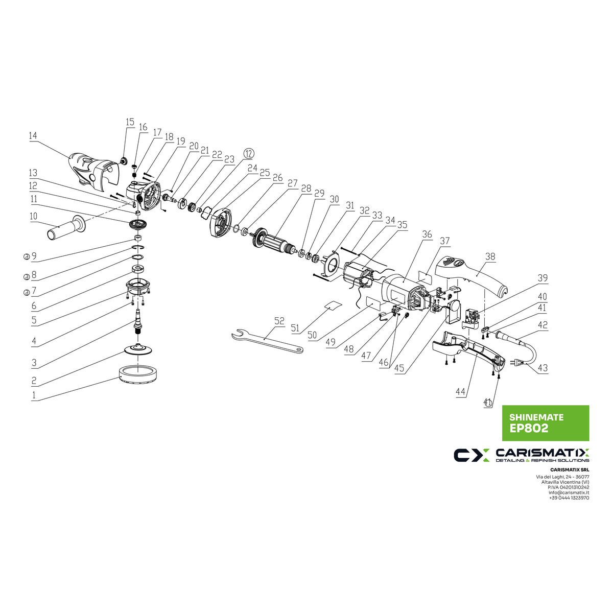 SHINEMATE EP802 - Ricambi