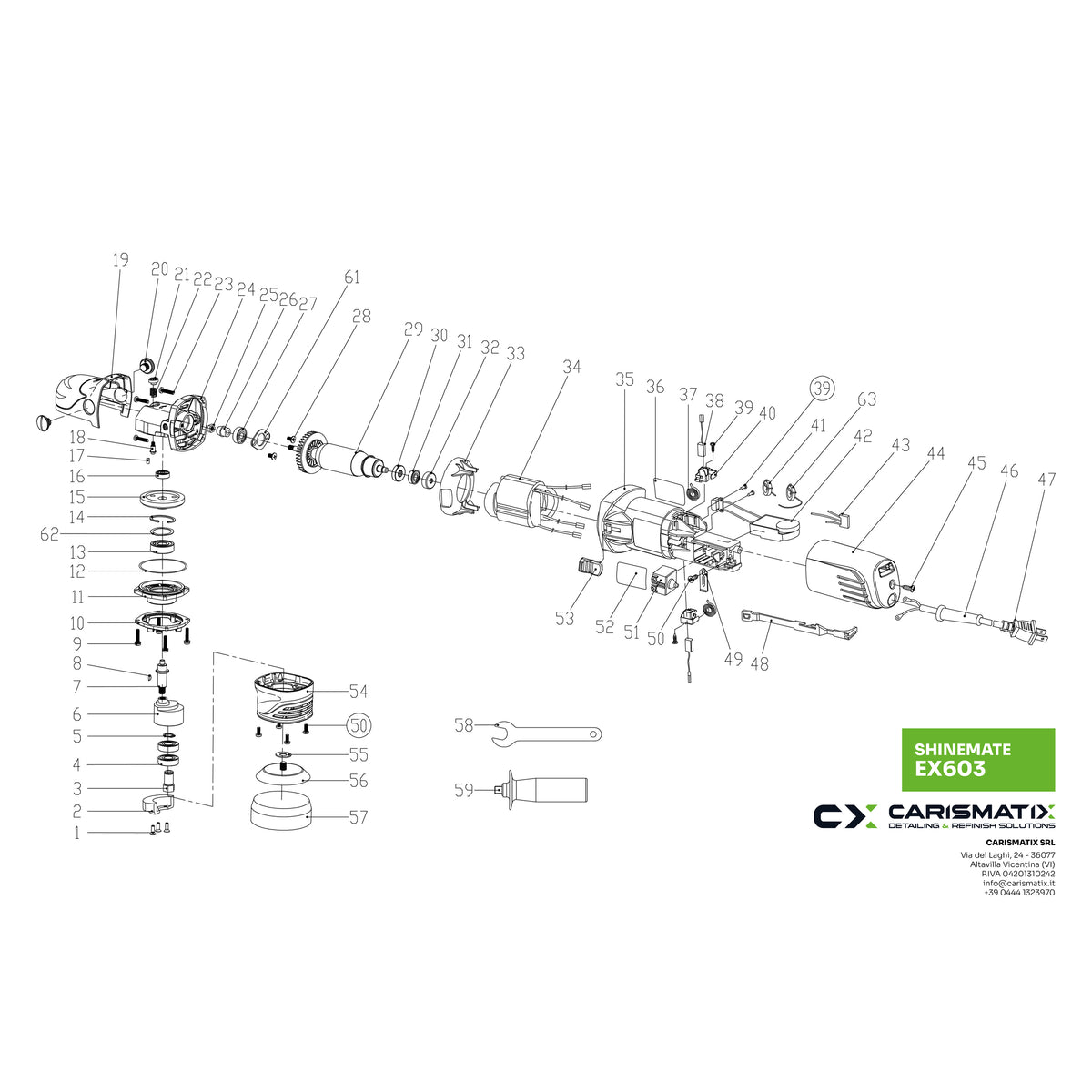 SHINEMATE EX603 - Ricambi