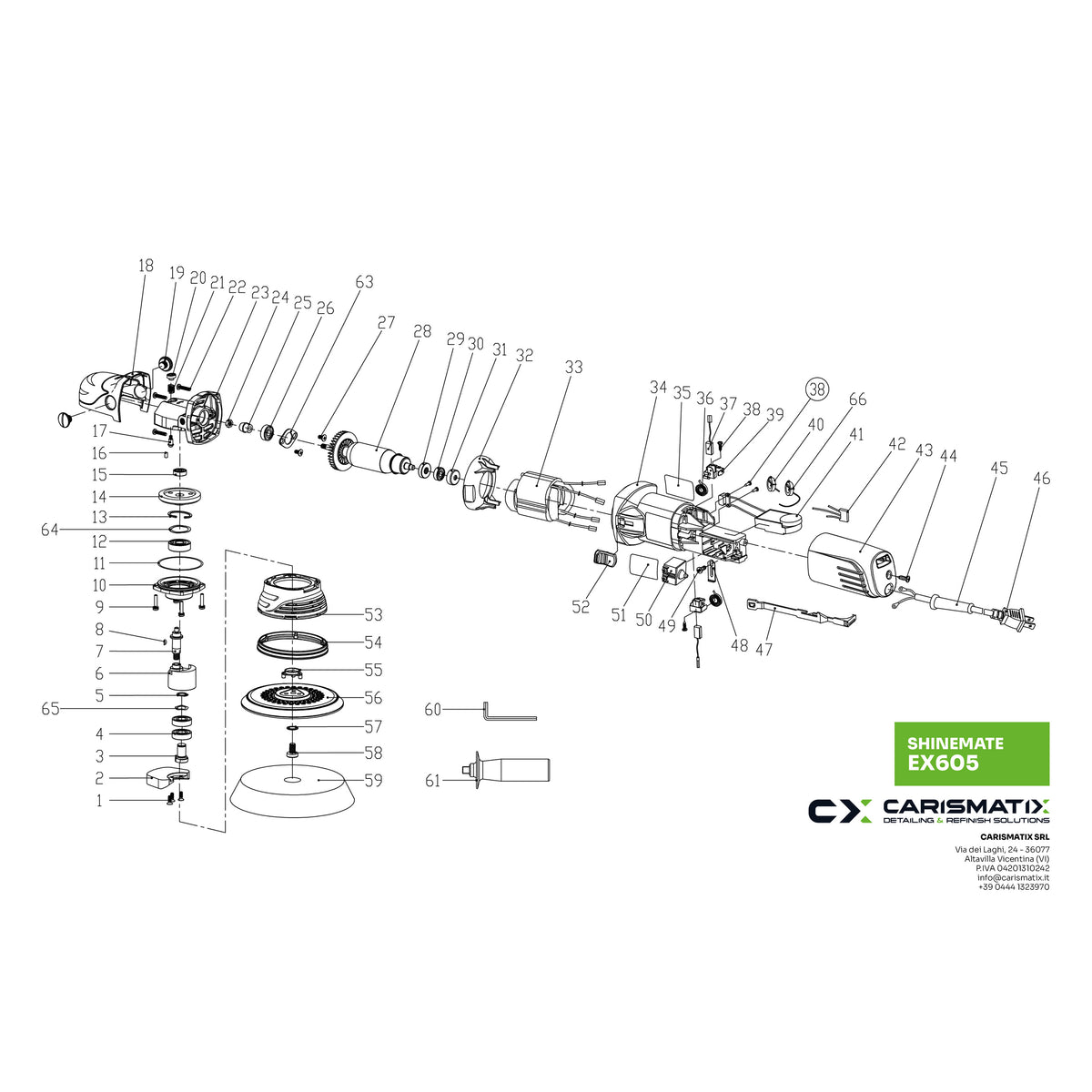 SHINEMATE EX605 - Ricambi