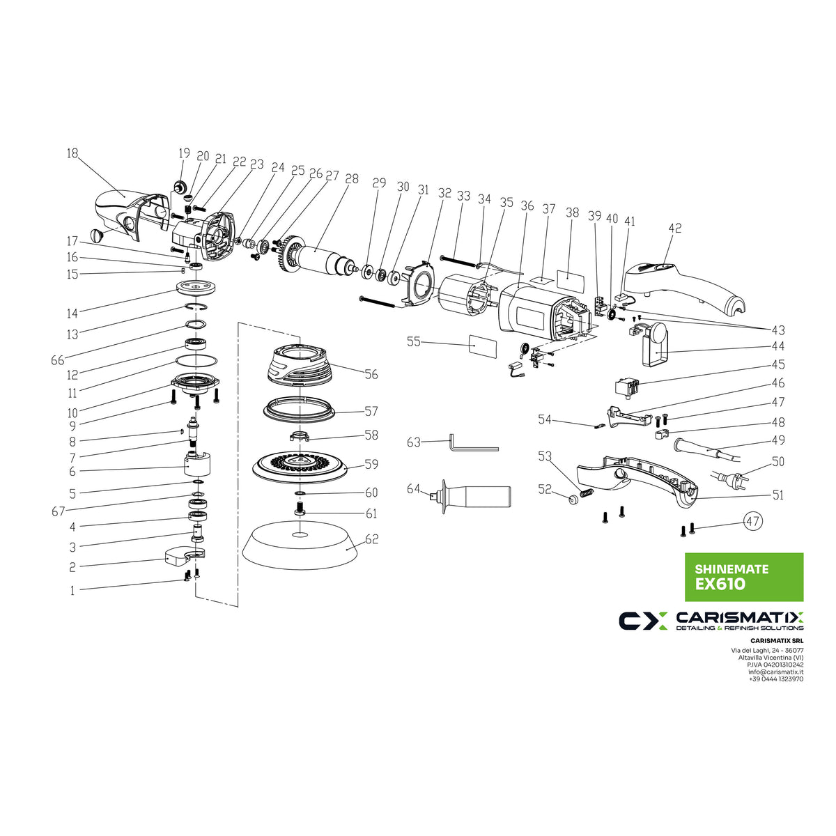 SHINEMATE EX610 - Ricambi