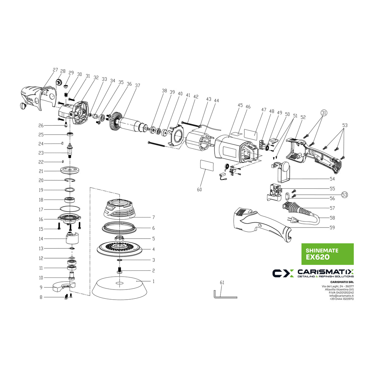 SHINEMATE EX620 - Ricambi