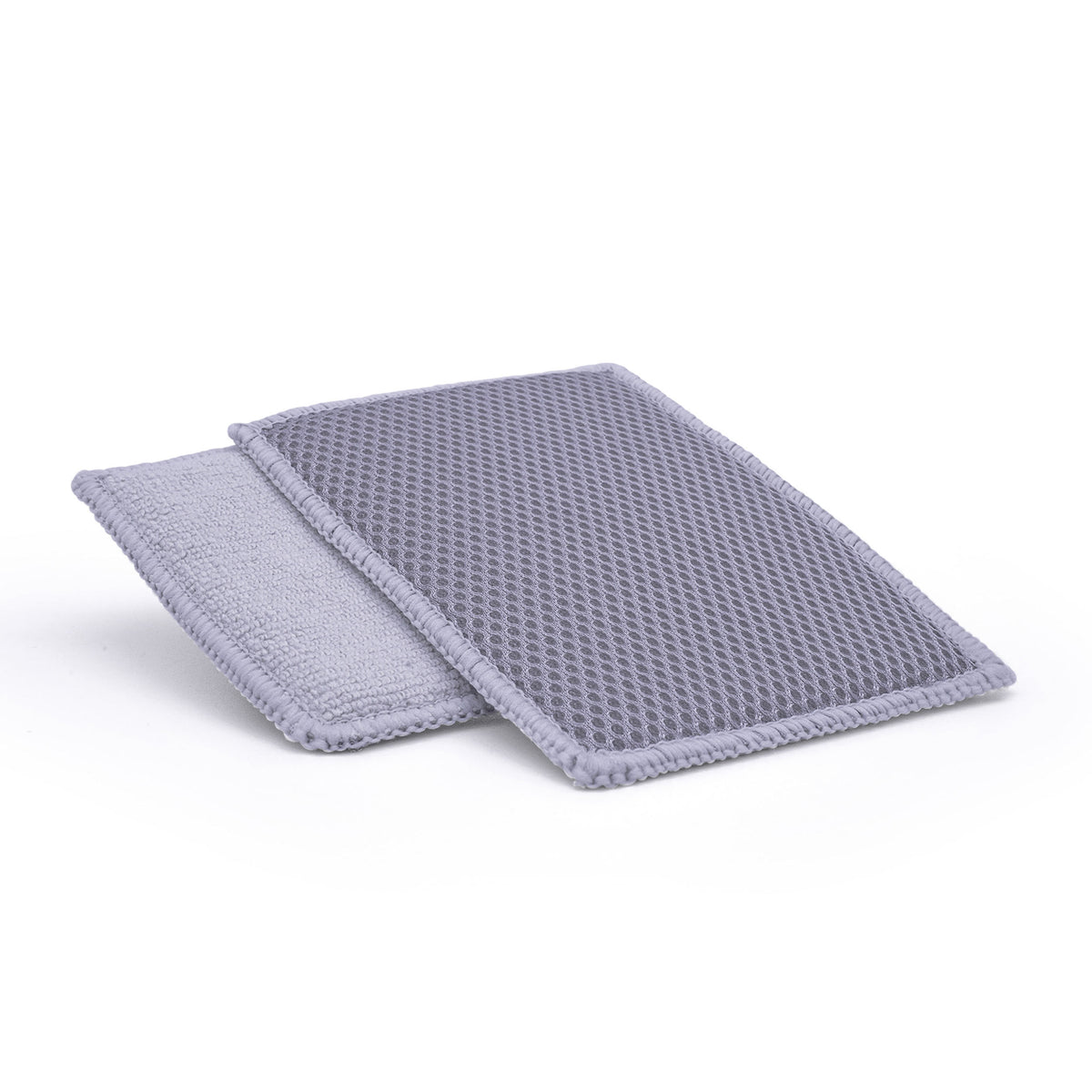 Mesh Pad grigio a doppia faccia, con un lato a rete e l'altro in microfibra, ideale per applicazioni uniformi e delicate di prodotti per il detailing auto.